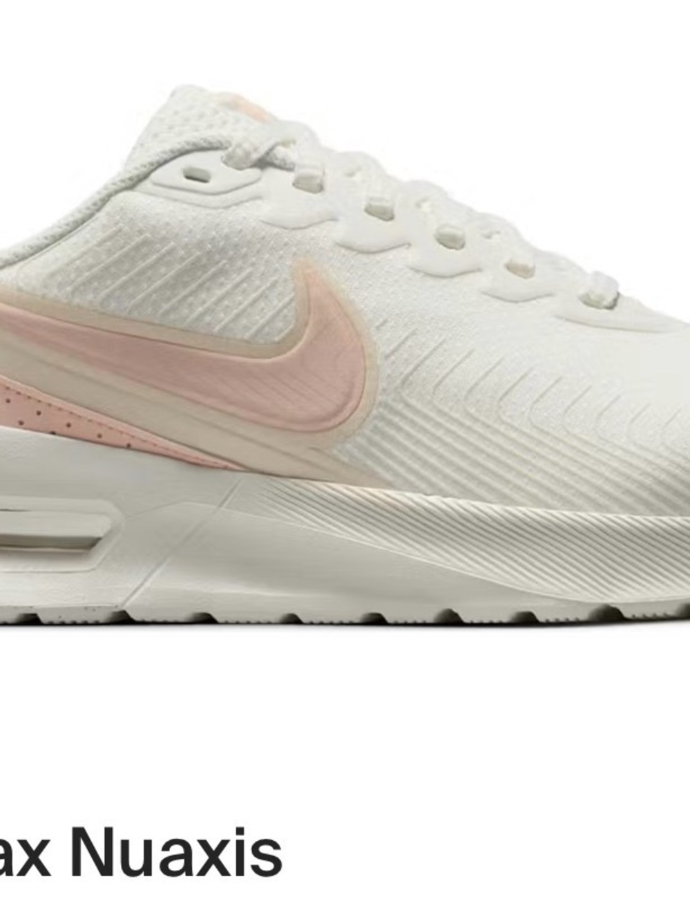 Nike Air Max White & Light Pink Air Cushion Sneaker - Picture 6 of 6